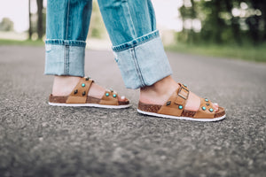 Arizona Turquoise Studded Sandal