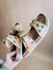 Arizona Turquoise Studded Sandal