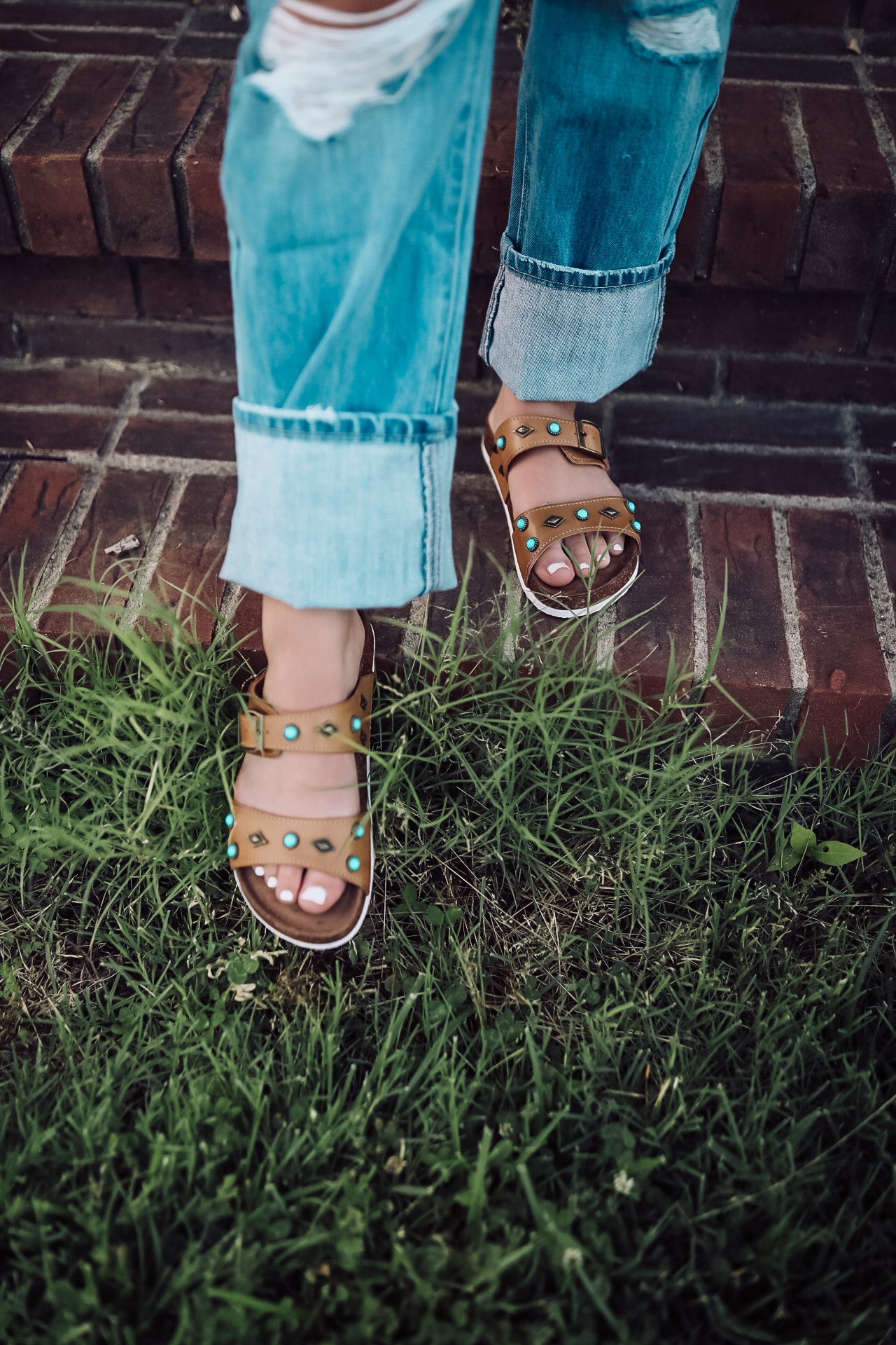 Arizona Turquoise Studded Sandal